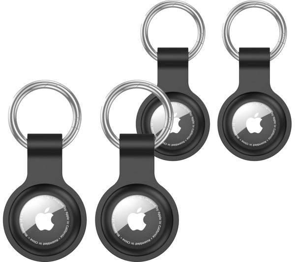 An image of GOJI AirTag Ring Holder - 4 Pack, Black