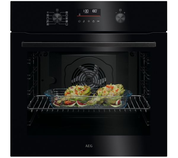An image of AEG OU5PB40SK Electric Pyrolytic Oven - Black