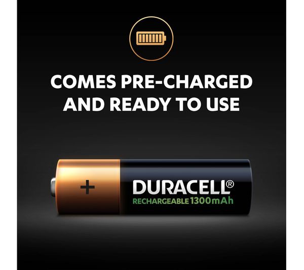 5000394039247 DURACELL AA NiMH Rechargeable Batteries Pack of 4