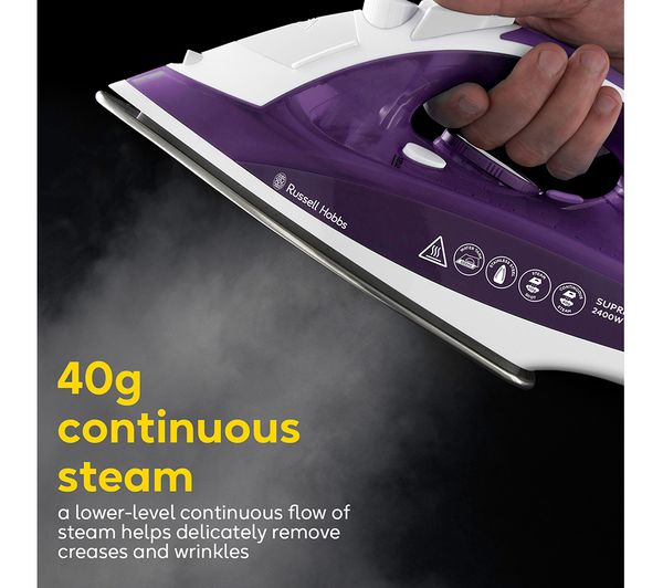 RUSSELL HOBBS Supremesteam 23060 Steam Iron - Purple