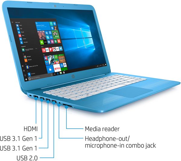 Hp Stream 14 Ax050sa 14 Intel® Celeron™ Laptop 32 Gb Emmc Blue