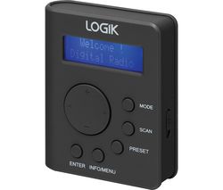 LOGIK LHDAB17 Portable DAB/FM Pocket Radio - Black