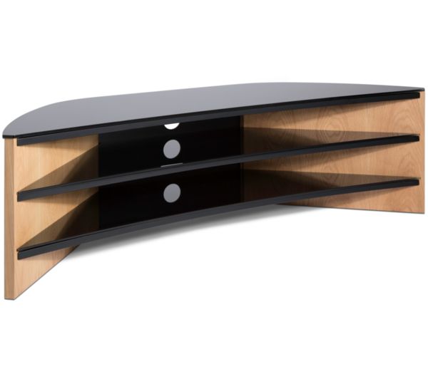 ALPHASON Finewoods Curve 1400 TV Stand - Light Oak, Black