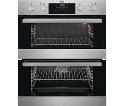 AEG SurroundCook DUS331110M Electric Built-under Double Oven - Stainless Steel