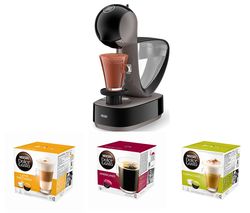 DOLCE GUSTO by De'Longhi Infinissima EDG260.G Coffee Machine & Pods Bundle - Macchiato, Americano & Cappuccino