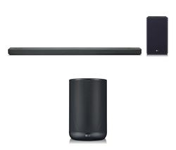 LG SL9YG 4.1.2 Wireless Sound Bar with Dolby Atmos & Google Assistant & ThinQ WK7 Voice Controlled Speaker Bundle