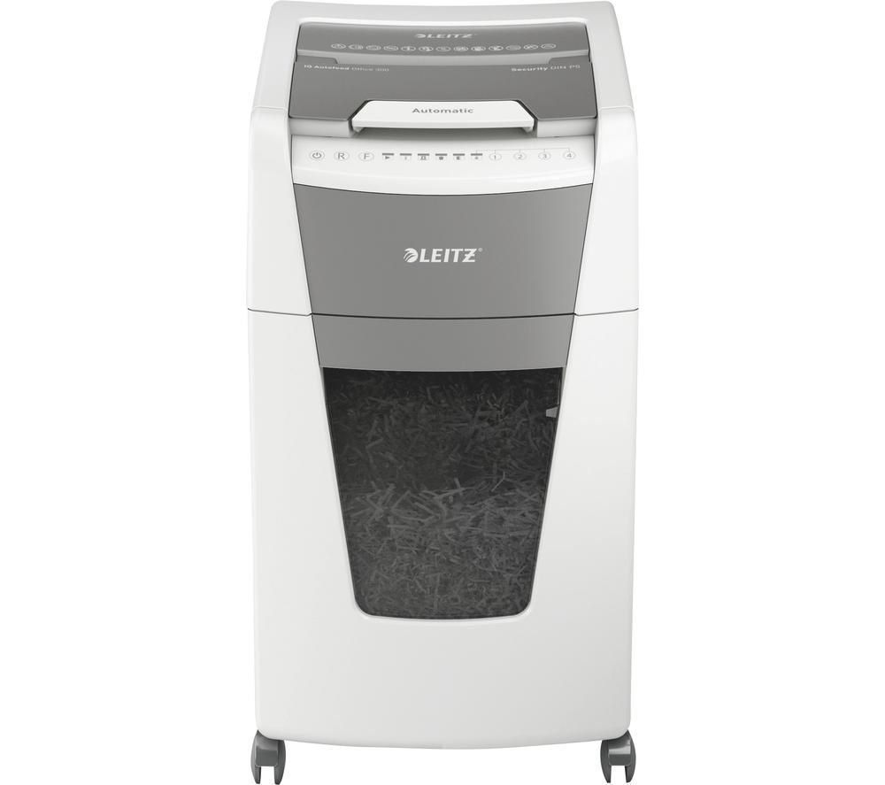 LEITZ IQ AutoFeed Office 300 P5 Micro Cut Paper Shredder
