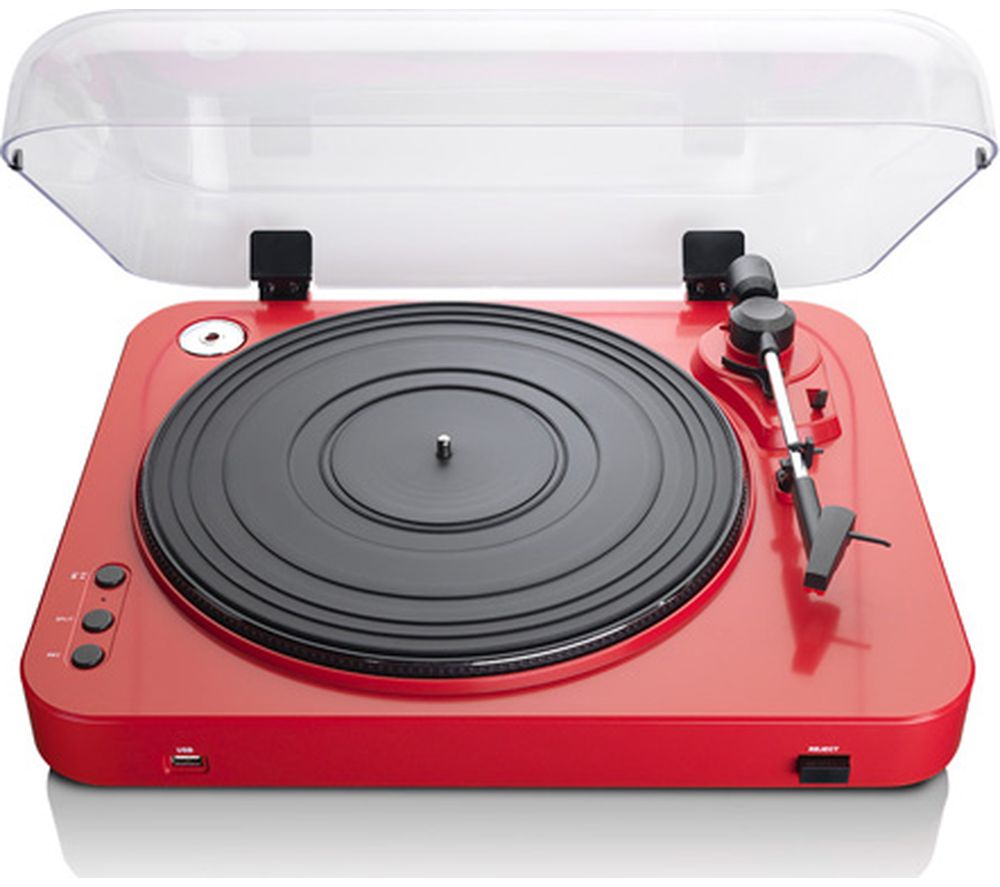 LENCO L-85 Belt Drive Turntable - Red, Red