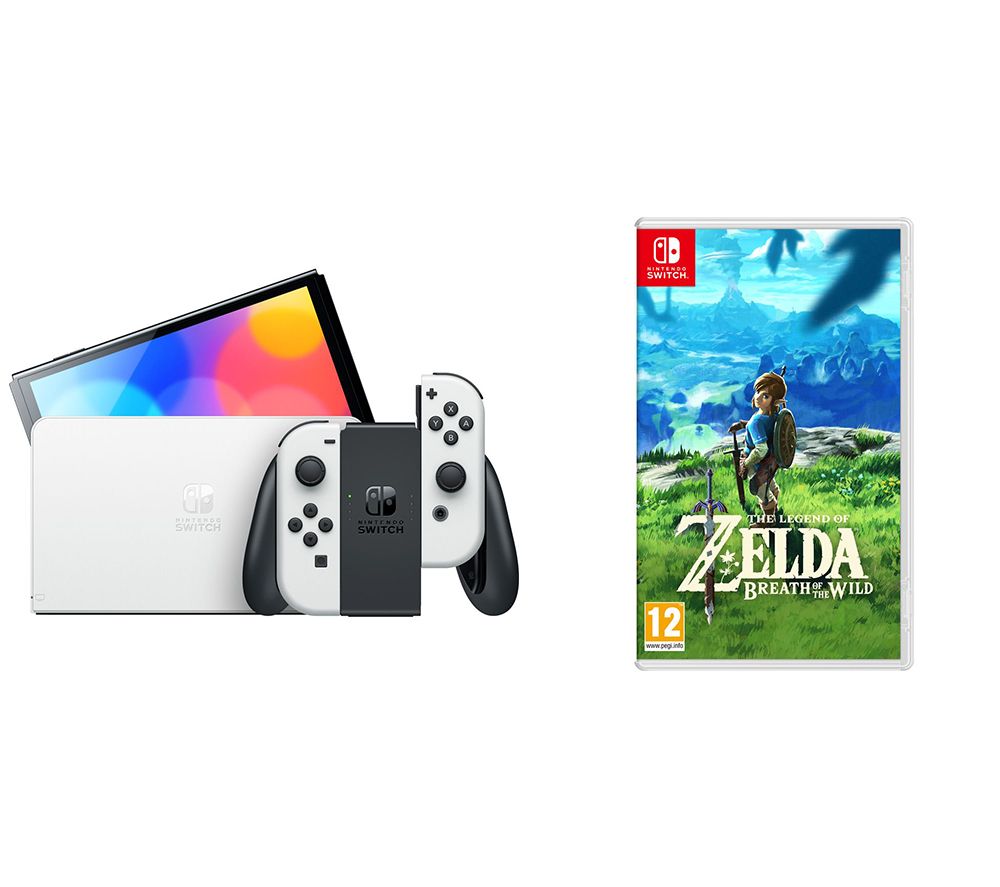 Switch OLED White & The Legend of Zelda: Breath of the Wild Bundle