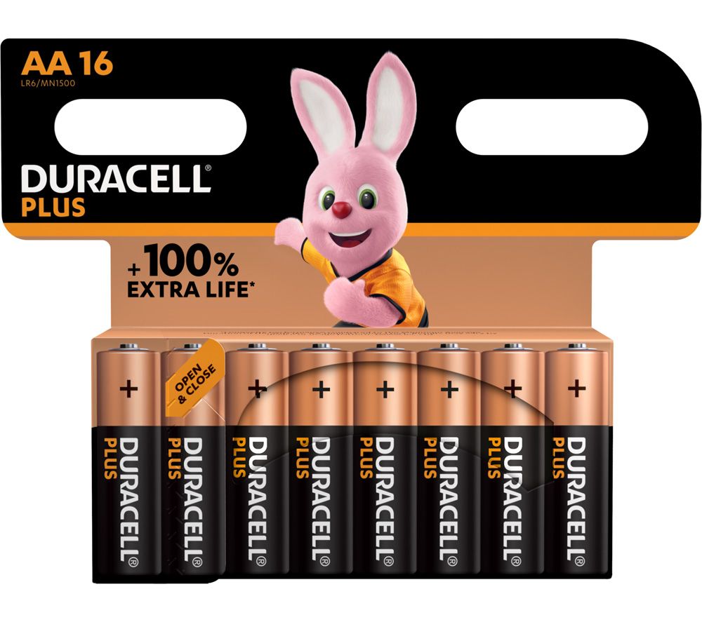 DURACELL Plus AA Alkaline Batteries - Pack Of 16 Fast Delivery | Currysie