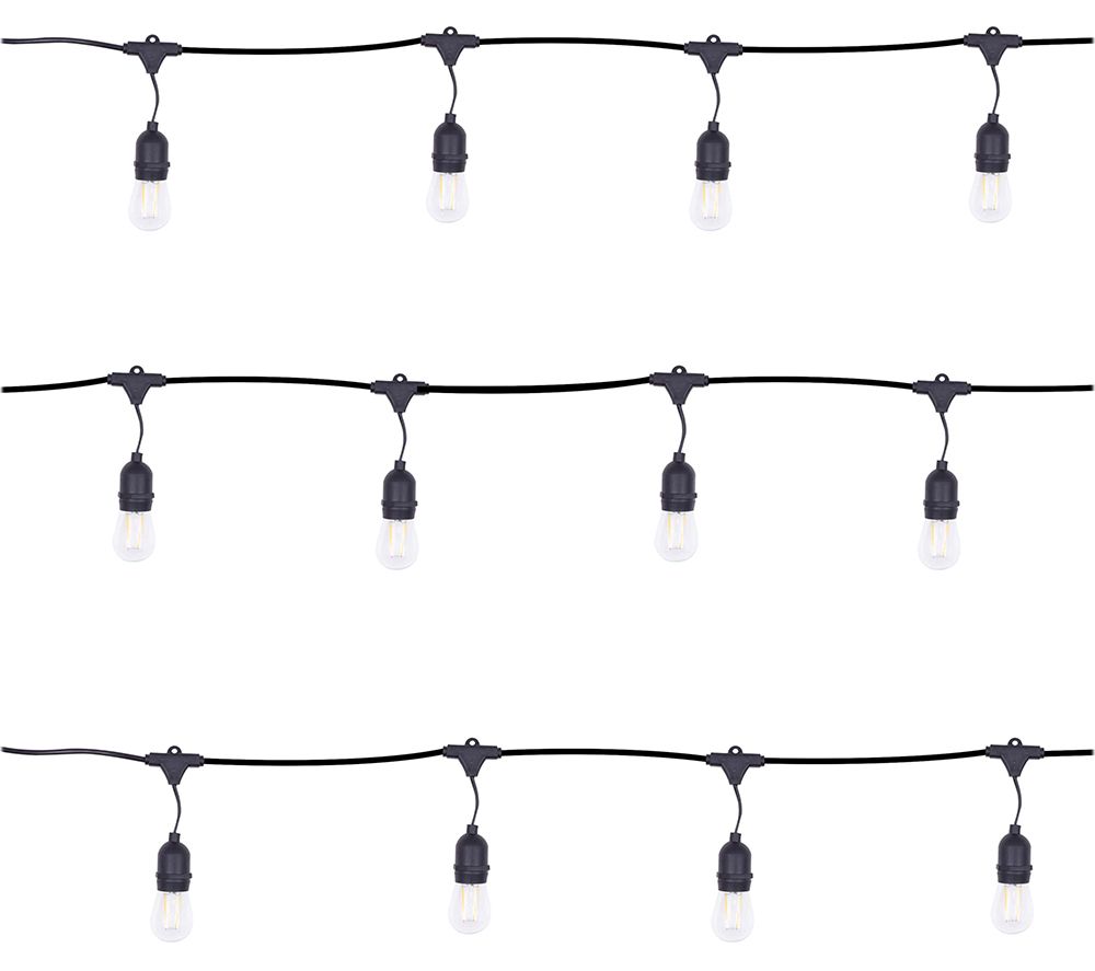 10499 Outdoor LED String Lights - 15 Bulbs, 2-Pack