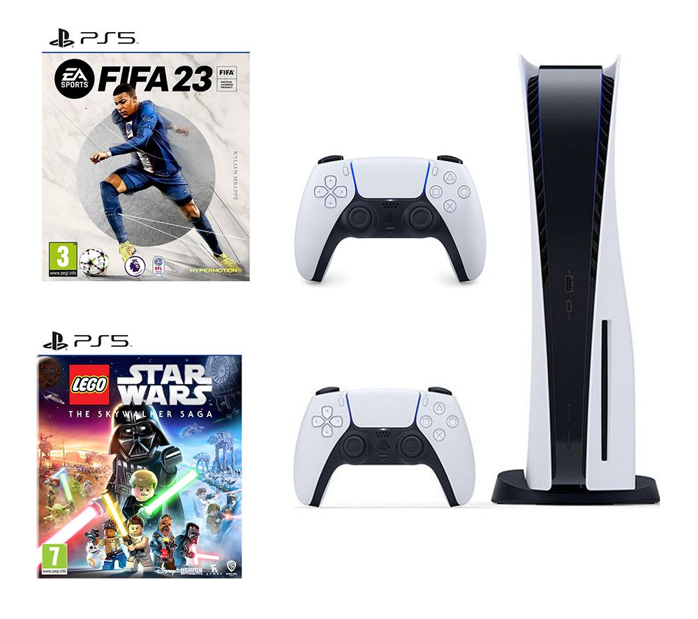 PlayStation 5, White Controller, LEGO Star Wars & FIFA 23 Bundle