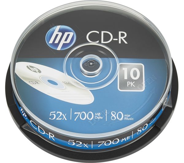Image of HP 52x Speed CD-R Blank CDs - Pack of 10