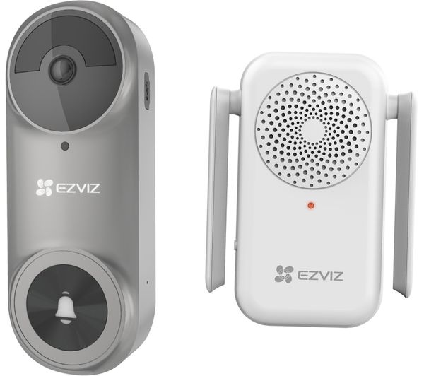 Image of EZVIZ DB2 Wireless Video Doorbell Kit - Grey