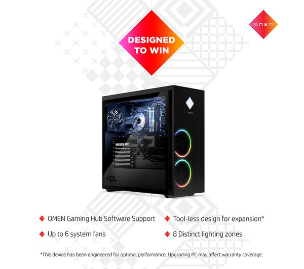HP OMEN 40L Gaming PC - Intel® Core™ i7, RTX 4070 Ti, 1 TB SSD