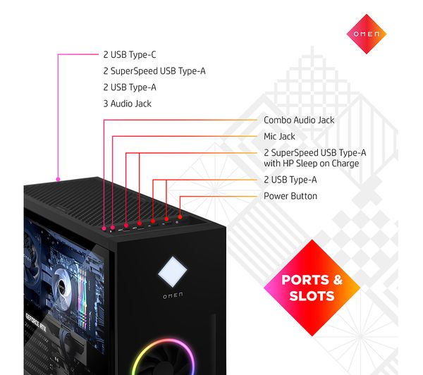 HP OMEN 40L Gaming PC - Intel® Core™ i7, RTX 4070 Ti, 1 TB SSD