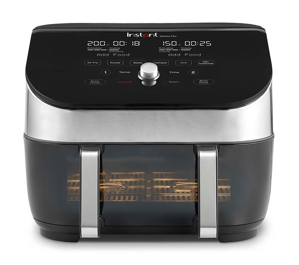 Instant Vortex Plus Clearcook Versazone Air Fryer Black Stainless Steel