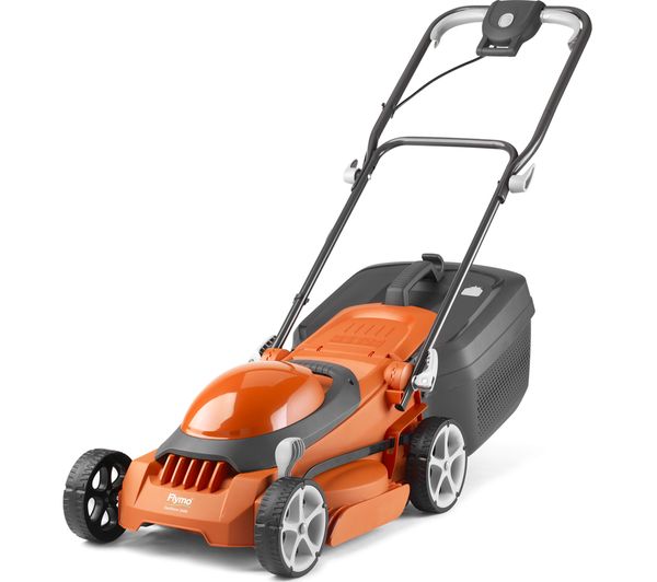Flymo Easistore 340r Corded Rotary Lawn Mower Orange Grey