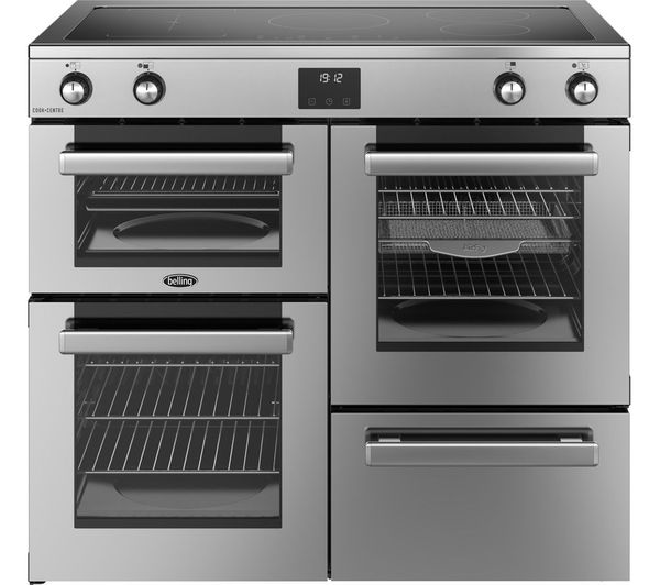 Belling Cookcentre 100ei Electric Induction Range Cooker Stainless Steel Chrome