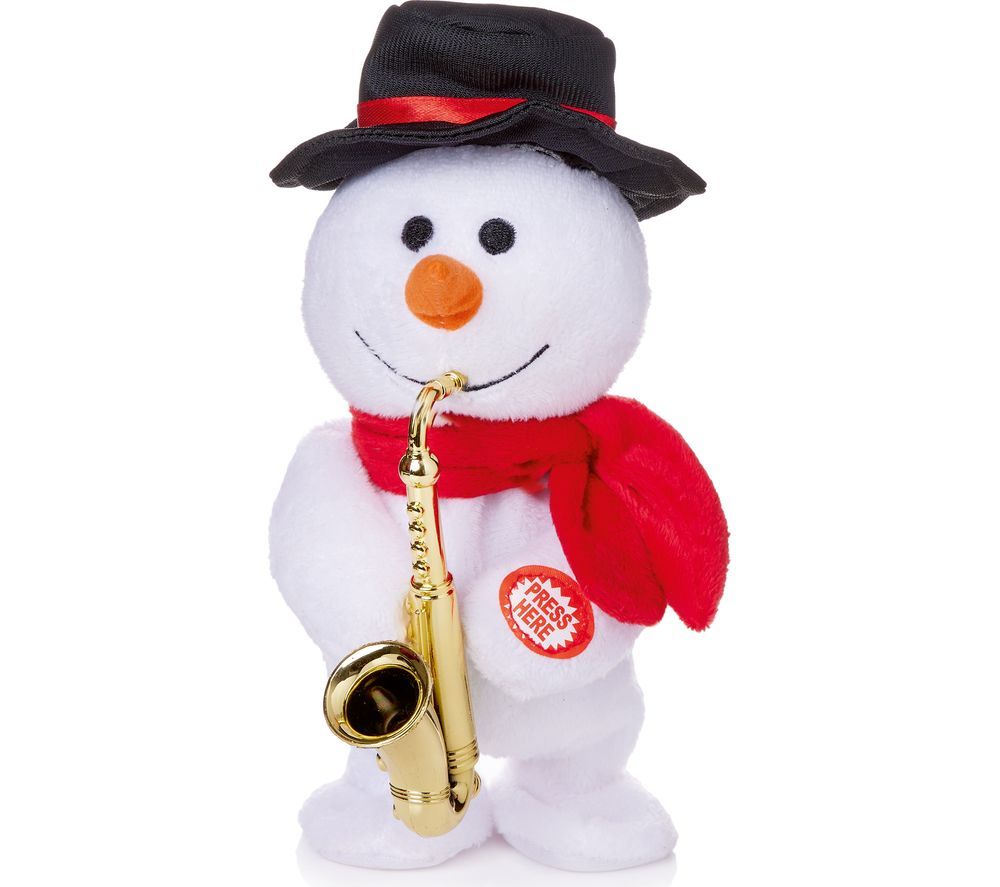 Dancing Musical Snowman with Saxophone - 20 cm