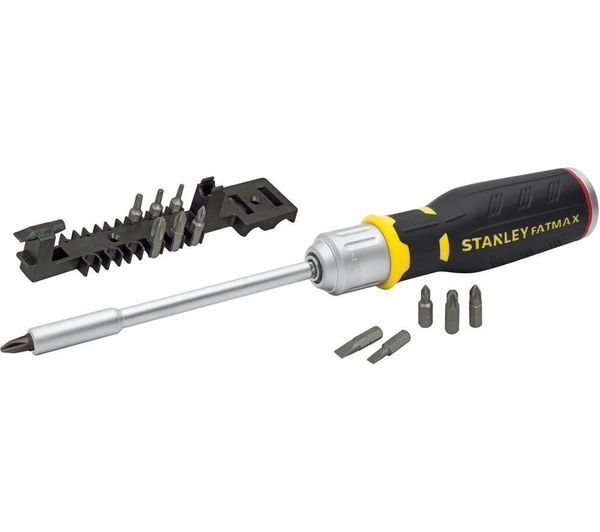 Stanley Fatmax Ratcheting Screwdriver With 12 Bit Set
