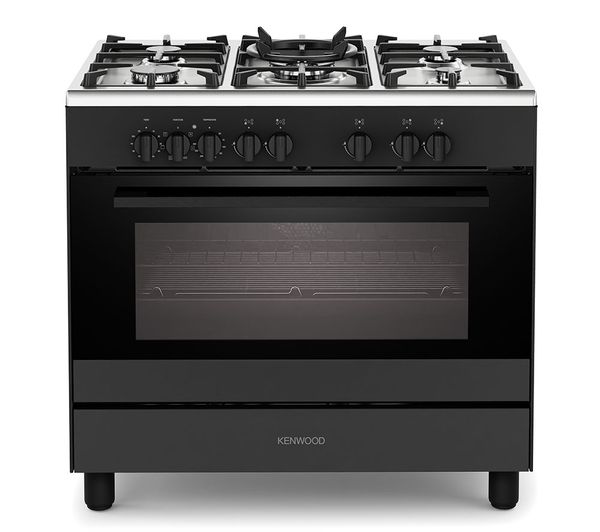 Kenwood Ck500df 90 Cm Dual Fuel Range Cooker Matt Black Chrome