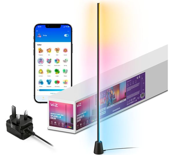 Wiz Smart Rgbic Gradient Led Floor Lamp Black