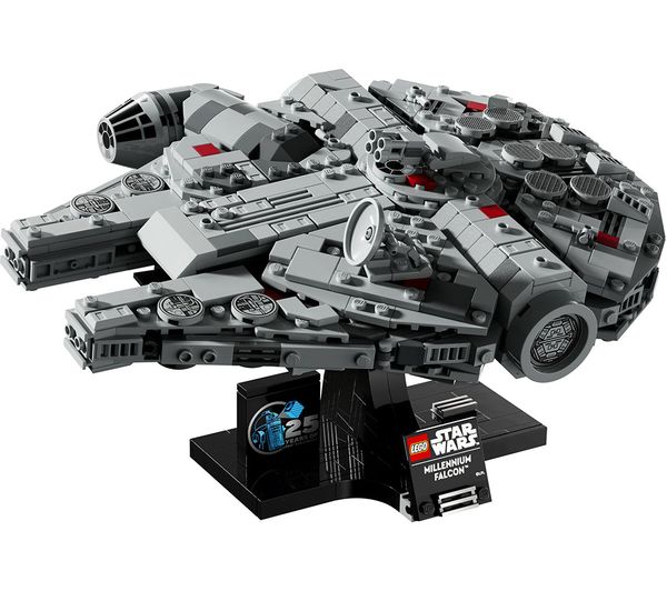 An image of LEGO Star Wars 75375 Millennium Falcon Model Set for Adults