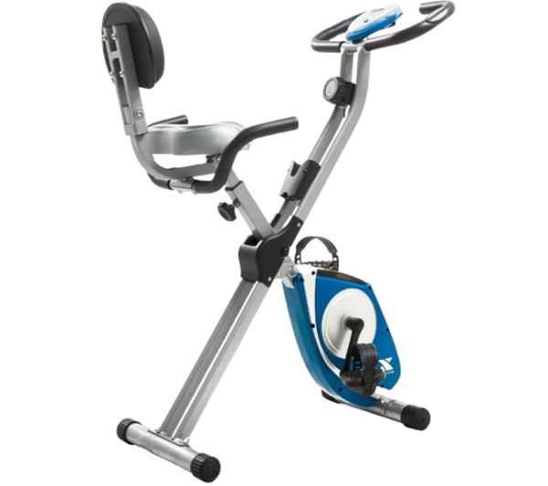 An image of XTERRA Fitness FB350 Folding Exercise Bike - Silver & Blue
