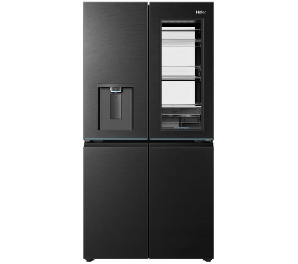 An image of HAIER Horizon Cube Series 9 HCW99F18DHMB American-Style Smart Fridge Freezer - Obsidian Steel