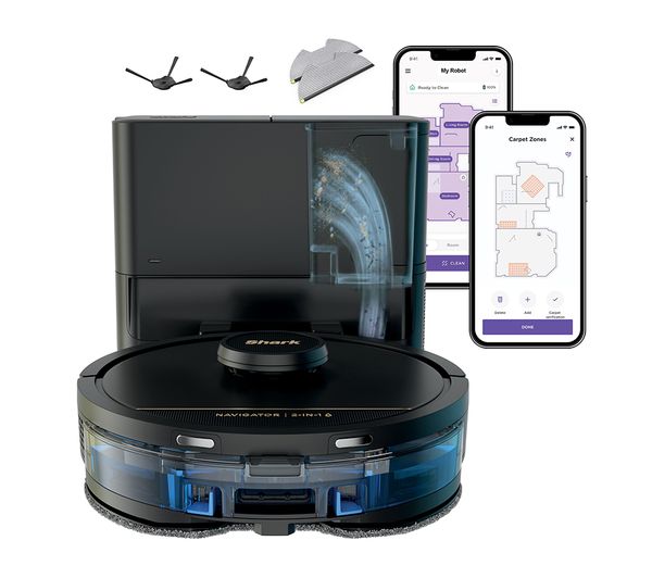 An image of SHARK Navigator RVA120E2UK 2-in-1 Robot Vacuum Cleaner - Black