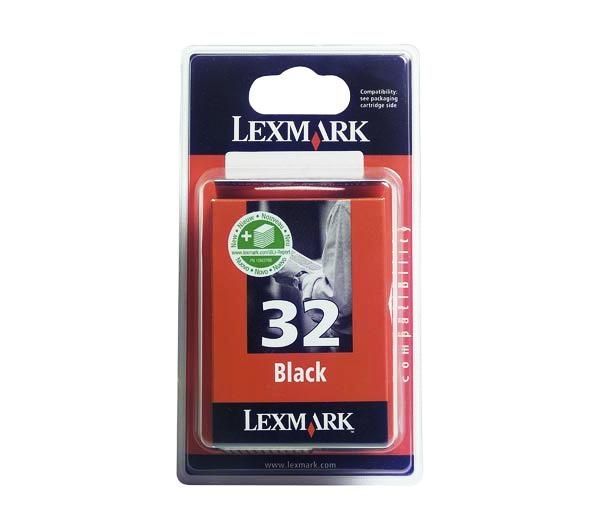 LEXMARK 32 Black Ink Cartridge, Black