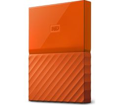 WD My Passport Portable Hard Drive - 1 TB, Orange