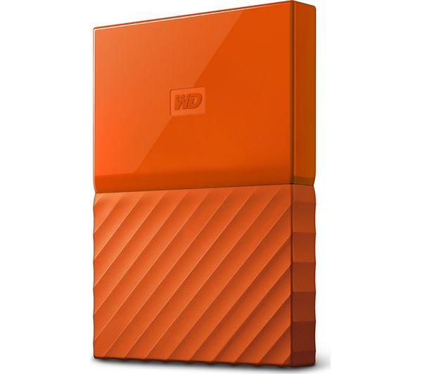 WD My Passport Portable Hard Drive - 1 TB, Orange, Orange