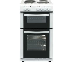 ESSENTIALS CFTE50W17 50 cm Electric Solid Plate Cooker - White