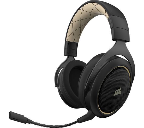 CORSAIR HS70SE Wireless 7.1 Gaming Headset - Black & Gold, Black