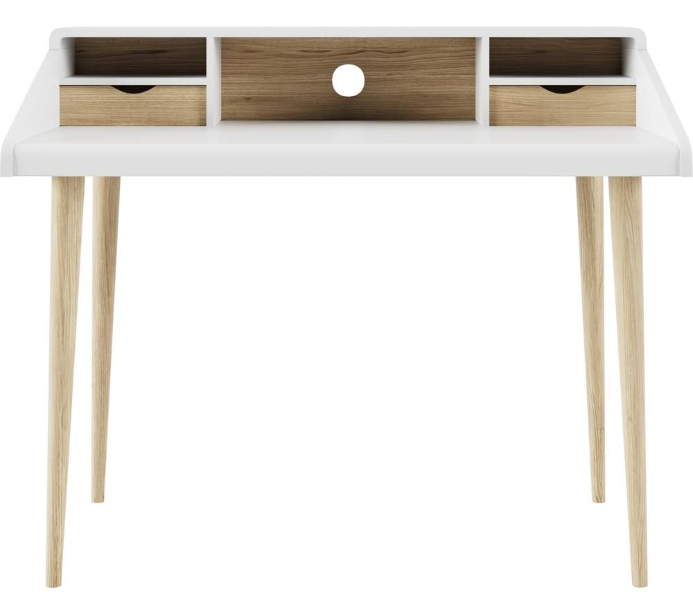 Buy ALPHASON Yeovil AW3180 Desk White & Oak Free Delivery Currys