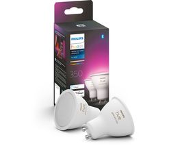 White & Colour Ambiance Bluetooth LED Bulb - GU10, Twin Pack