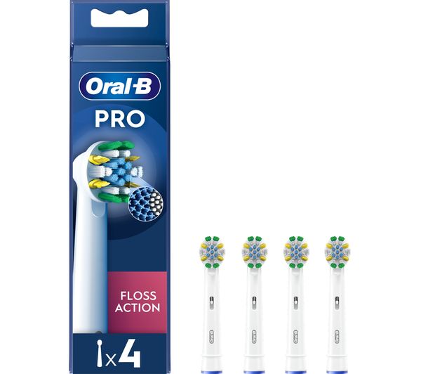 Oral B Floss Action X Filaments Power Replacement Toothbrush Head Pack Of 4