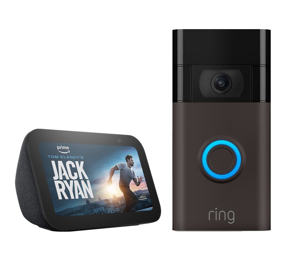 Video Doorbell 1 (Bronze) & Amazon Echo Show 5 Smart Display Bundle