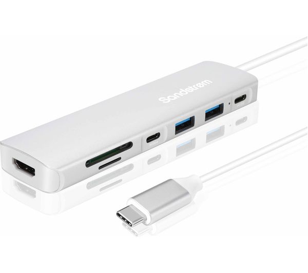 Image of SANDSTROM S7IN1AP25 7-port USB Type-C Connection Hub