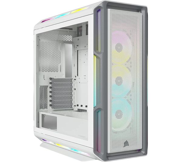 Image of CORSAIR iCUE 5000T RGB ATX Mid-Tower PC Case - White