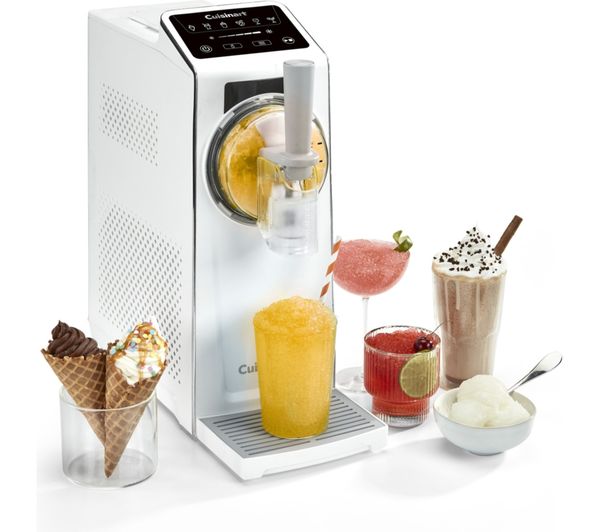 An image of CUISINART ICE201U Frost Fusion 6-in-1 Soft Serve & Slushie Maker - White & Grey