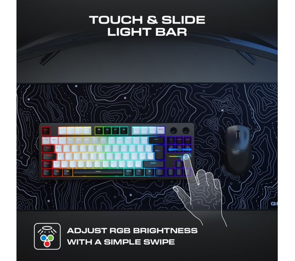 QPAD Loop TKL Mechanical Gaming Keyboard - Black & White - 422020-UK ...