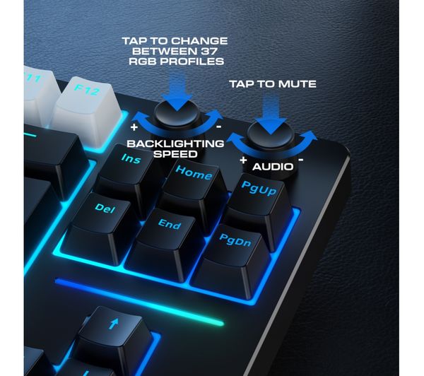 QPAD Loop TKL Mechanical Gaming Keyboard - Black & White - 422020-UK ...