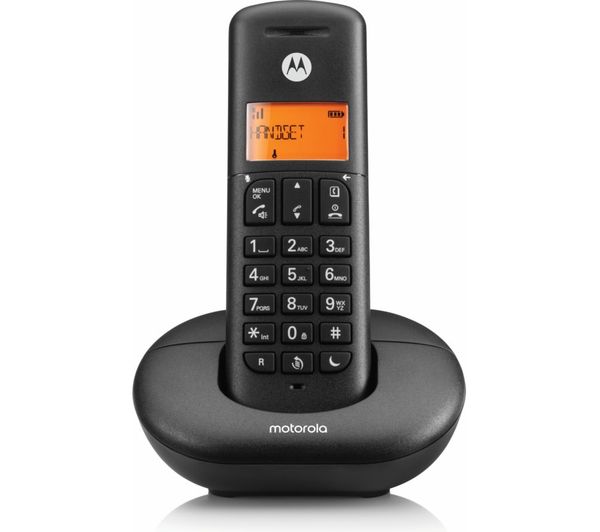 MOTOROLA E201 Cordless Phone - Black