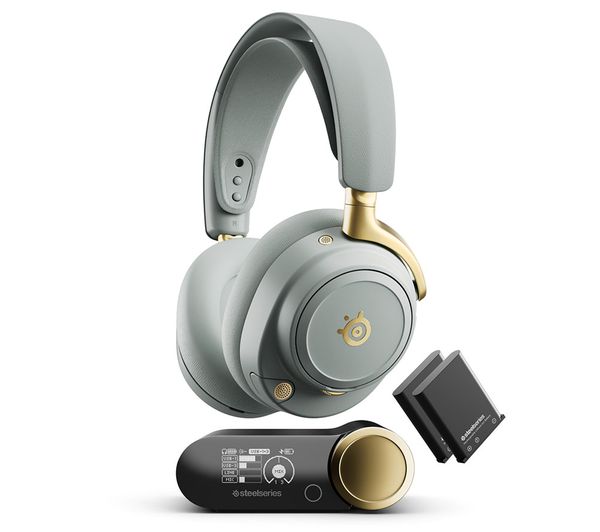 An image of STEELSERIES Arctis Nova Elite Wireless 7.1 Gaming Headset - Sage & Gold