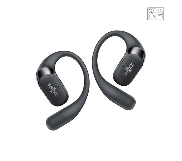 An image of SHOKZ OpenFit 2+ Wireless Bluetooth Earbuds - Black