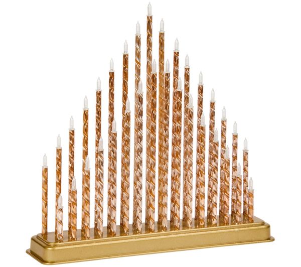 An image of SMART GARDEN Three Kings 33 LED CandleBridge Christmas Decorative Light - Gold