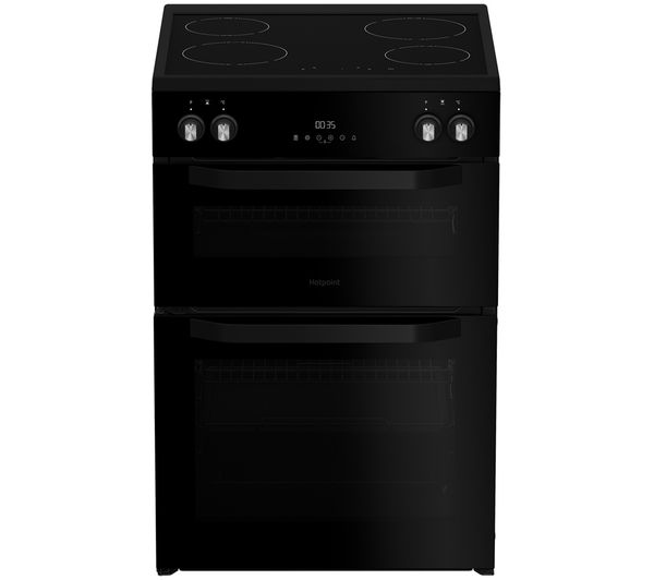 An image of HOTPOINT Multiflow HDME6VDC2AB 60 cm Electric Ceramic Cooker - Black